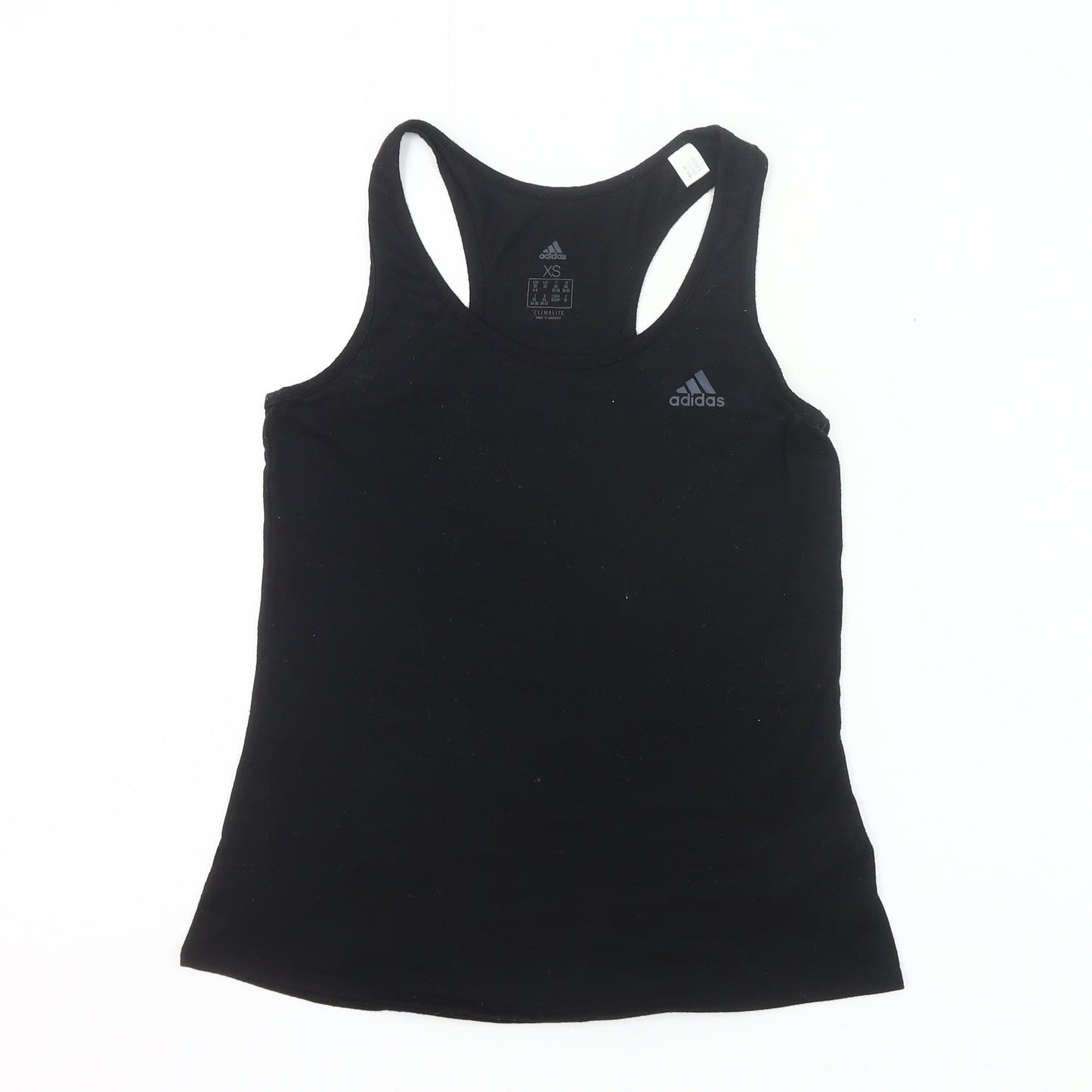 Adidas Womens Black XS Racerback Tank Top Climalite Gym Training
