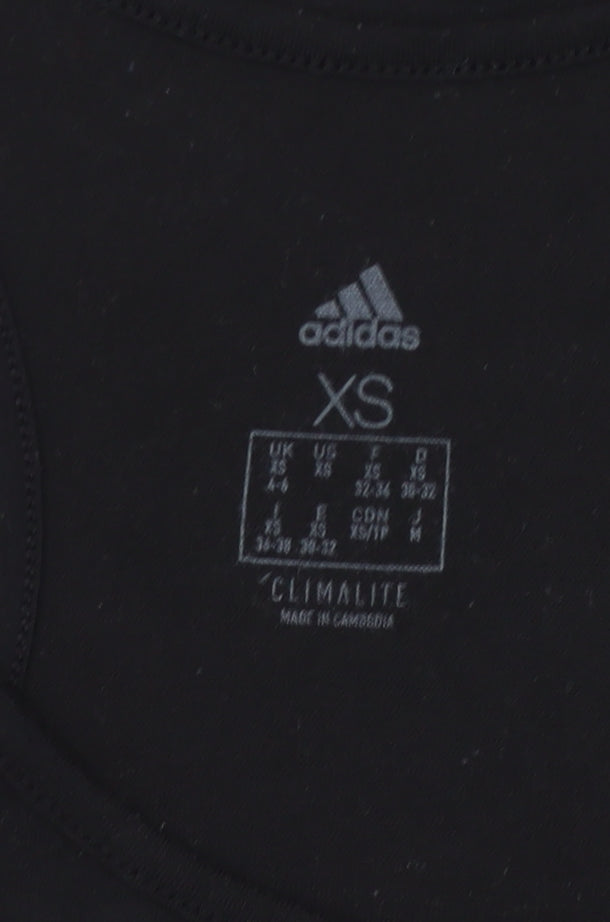 Adidas Womens Black XS Racerback Tank Top Climalite Gym Training