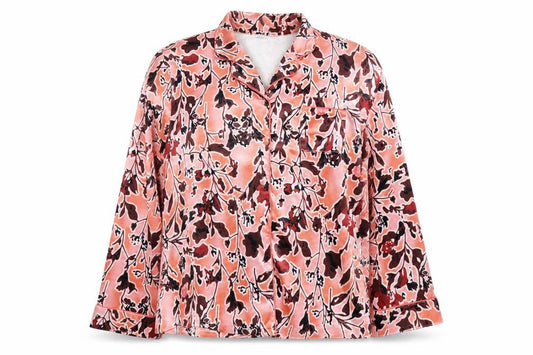 Kumo Women’s Multicoloured Floral Satin Button-Up Shirt Size 16
