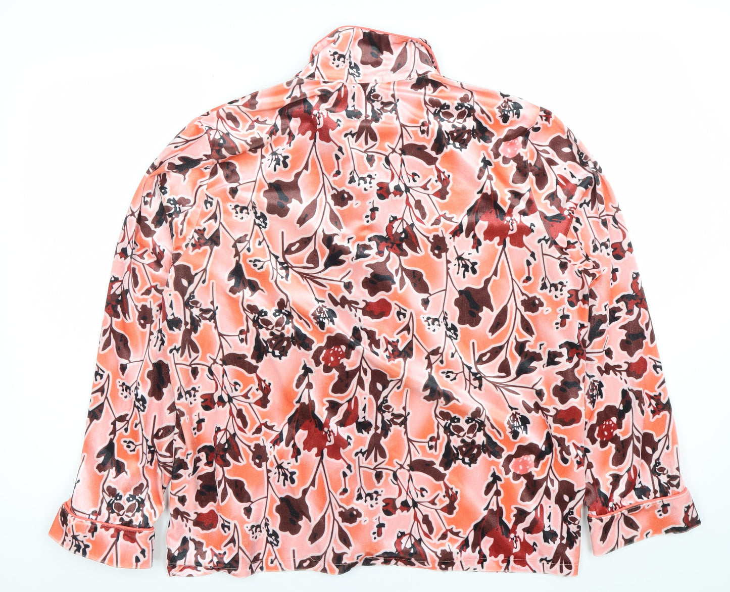 Kumo Women’s Multicoloured Floral Satin Button-Up Shirt Size 16
