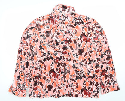 Kumo Women’s Multicoloured Floral Satin Button-Up Shirt Size 16