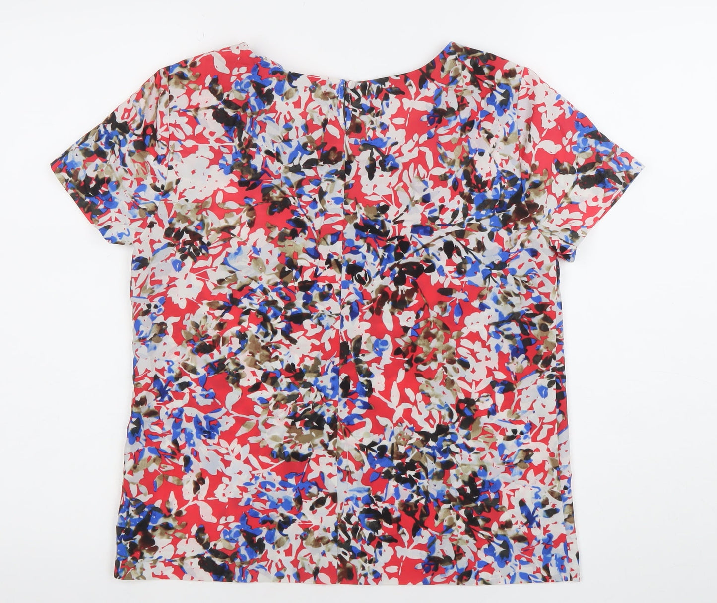J.Crew Women's Multicoloured Floral XS Short Sleeve Blouse
