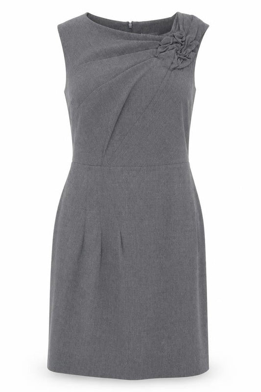Et Vous Women’s Grey Size 12 Sleeveless Sheath Work Dress