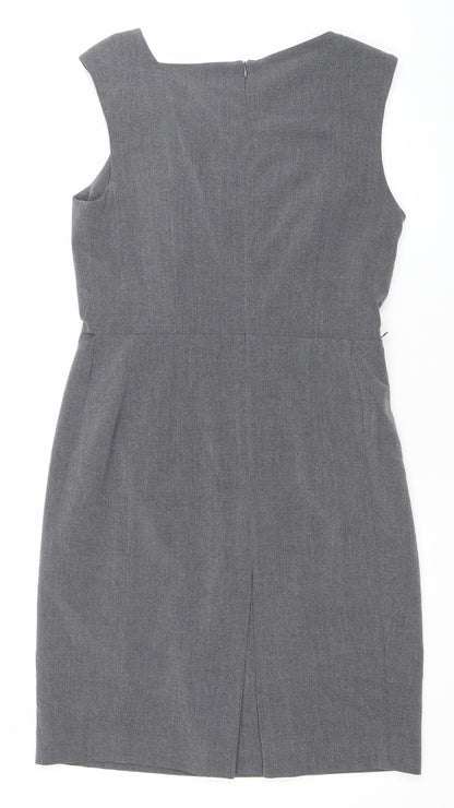 Et Vous Women’s Grey Size 12 Sleeveless Sheath Work Dress