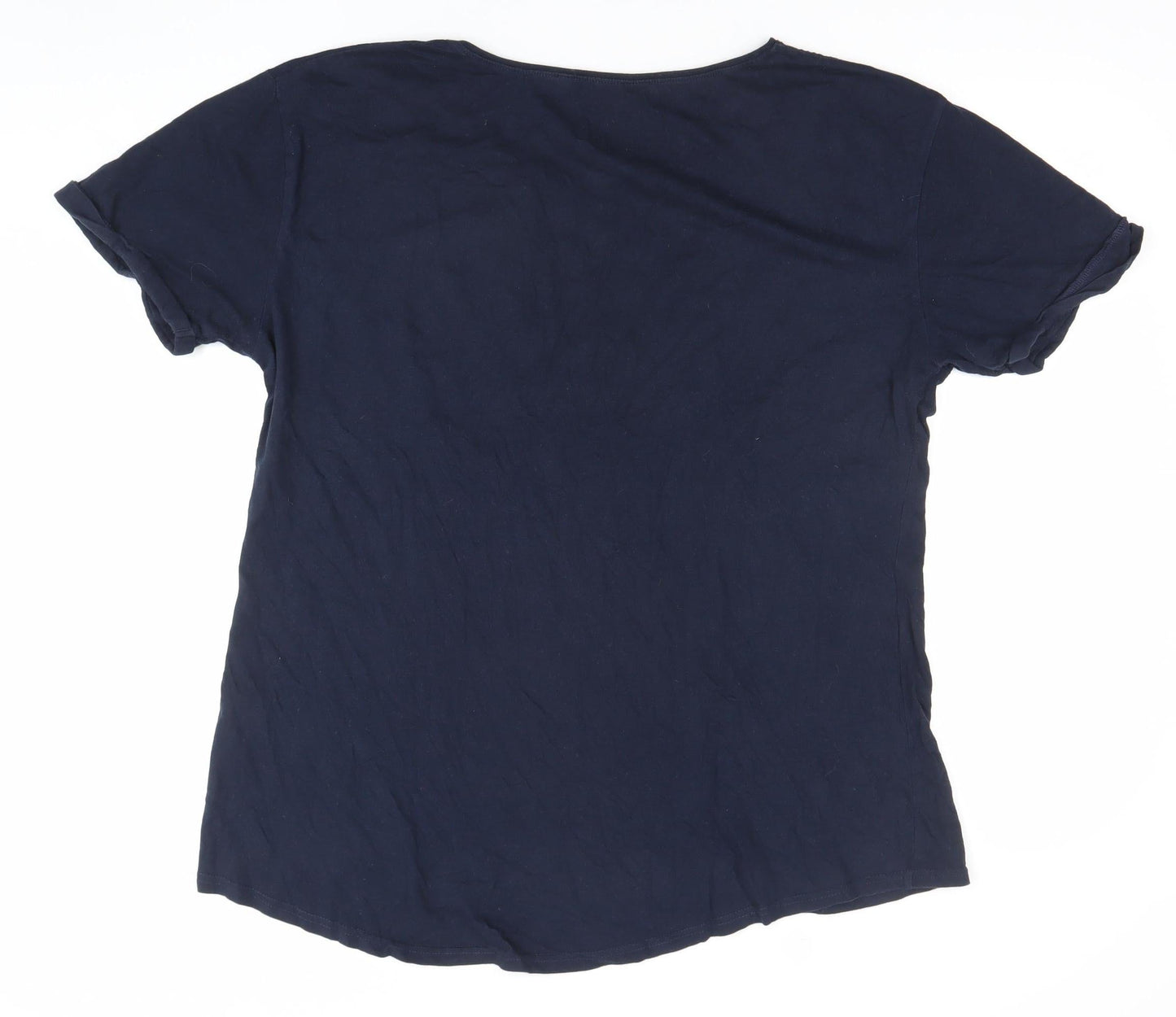 Neutral Womens Blue 2XL Festival Print Cotton T-Shirt