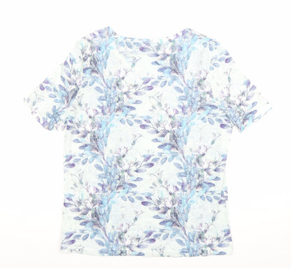 Stock Shop Women’s Multicoloured Floral Rhinestone T-Shirt Size S