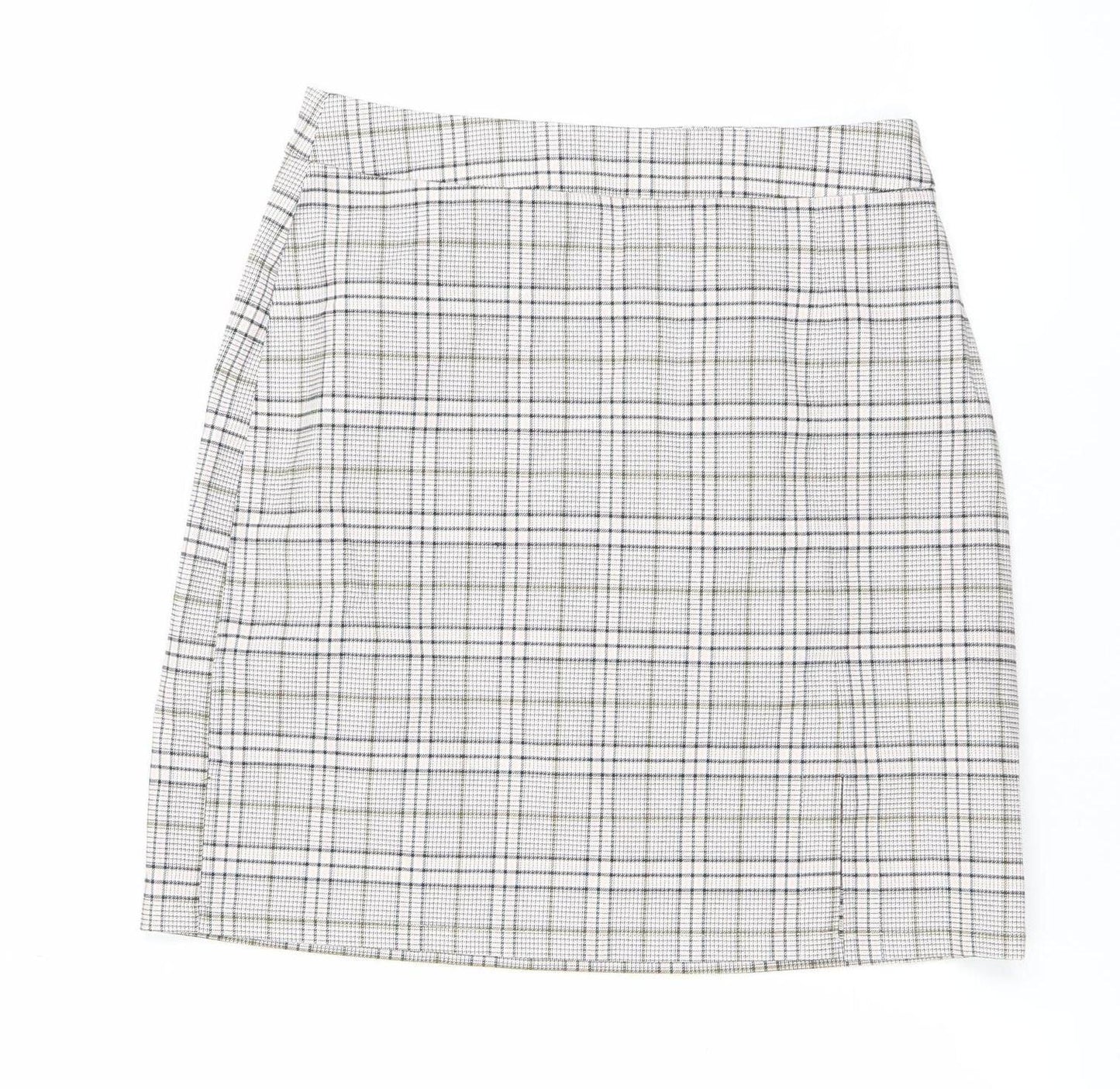 New Look Women’s Multicoloured Size 8 Check Pencil Skirt
