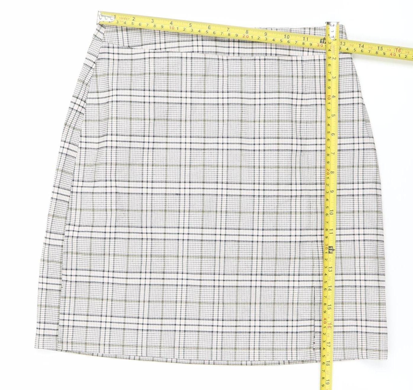 New Look Women’s Multicoloured Size 8 Check Pencil Skirt