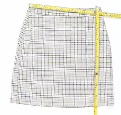 New Look Women’s Multicoloured Size 8 Check Pencil Skirt