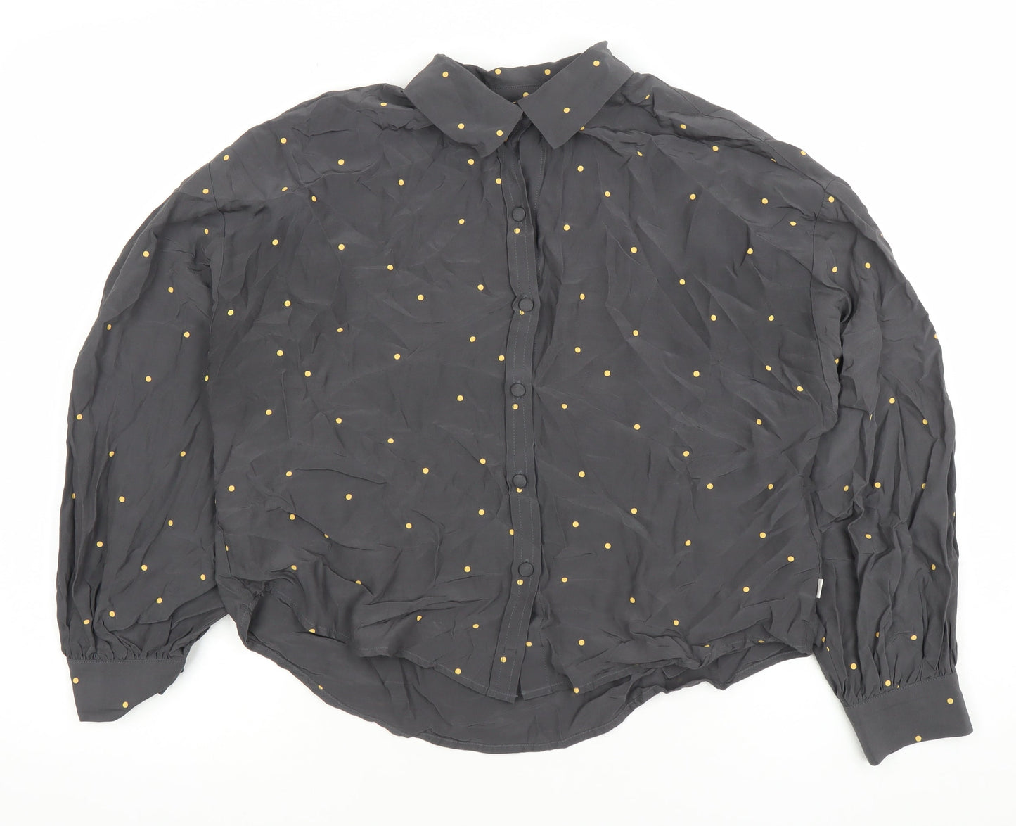 Levi's Women's Black Polka Dot Button-Up Shirt Size S Long Sleeve