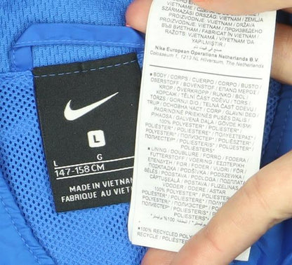 Nike Boys Blue Track Jacket 12-13 Years York City Foundation Sports Zip