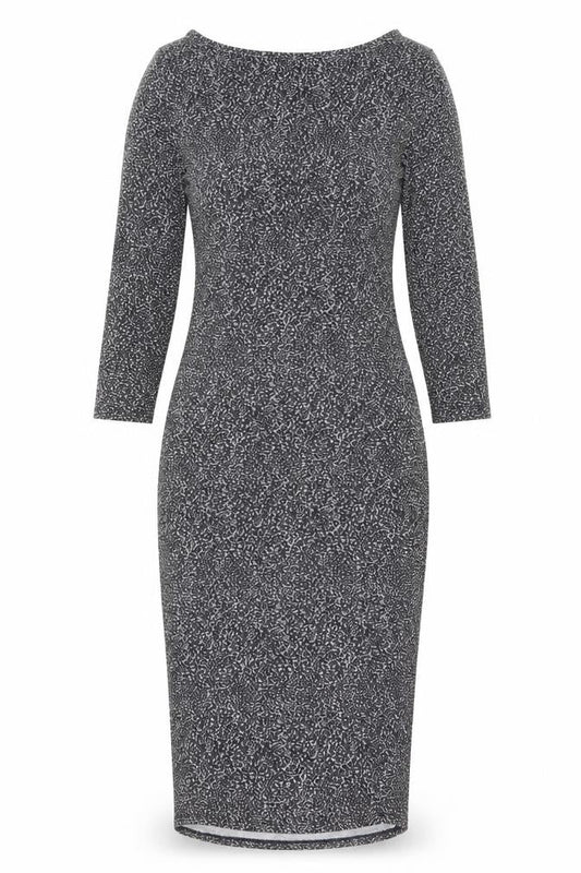 Oasis Women Black Animal Print Bodycon Dress Size S