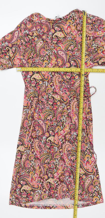 Next Womens Multicoloured Paisley Wrap Dress Size 6