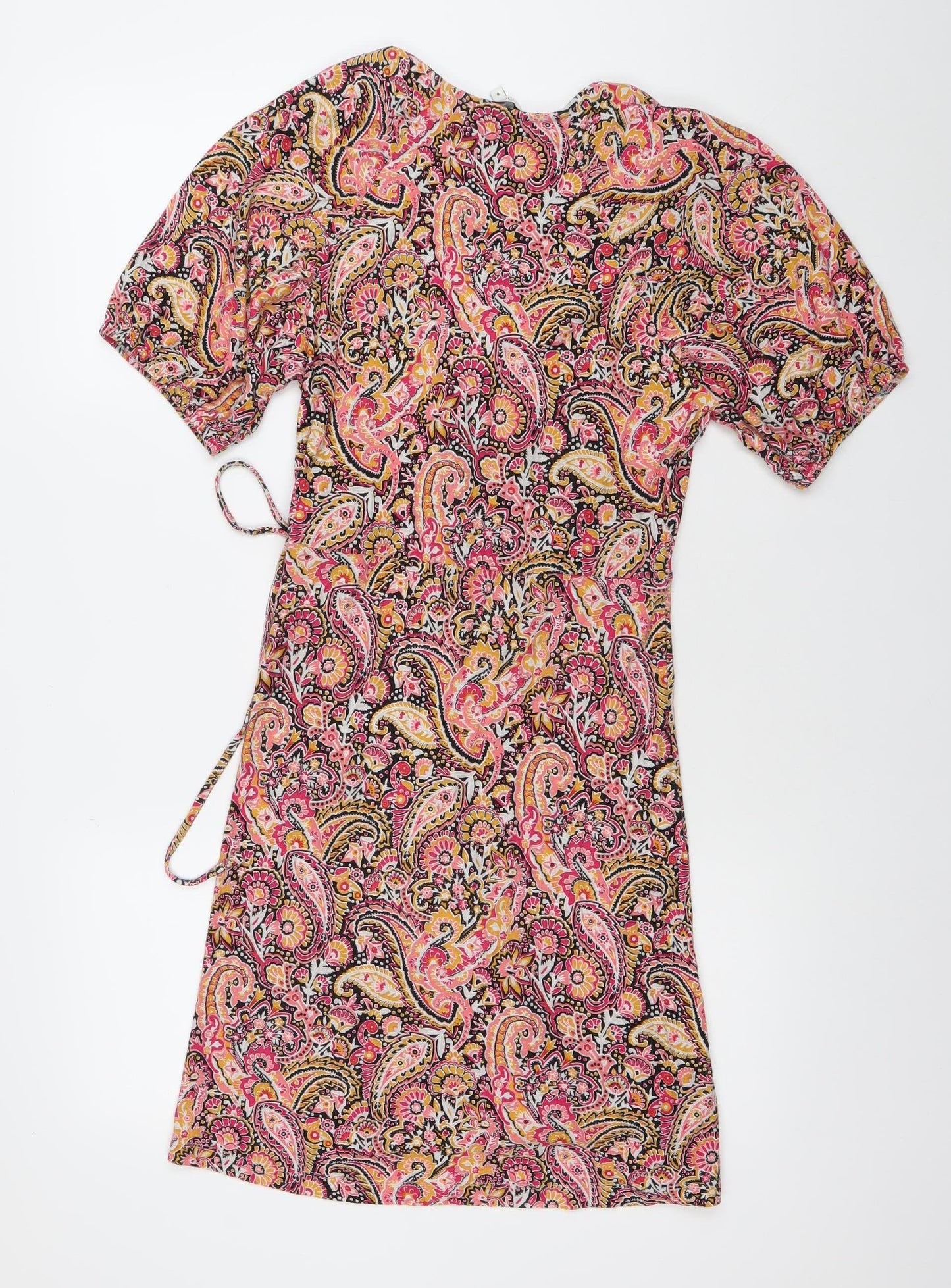 Next Womens Multicoloured Paisley Wrap Dress Size 6