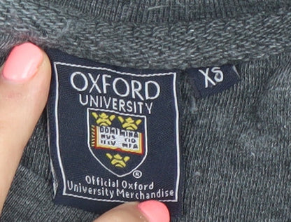 Oxford University Boys Grey XS Pullover Sweatshirt Logo Crew Neck