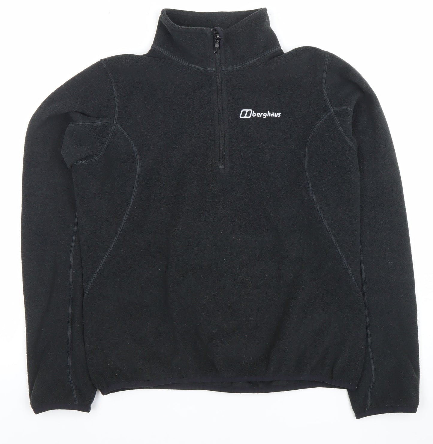 Berghaus Womens Black Fleece Pullover Sweatshirt UK 10 Outdoor Hiking
