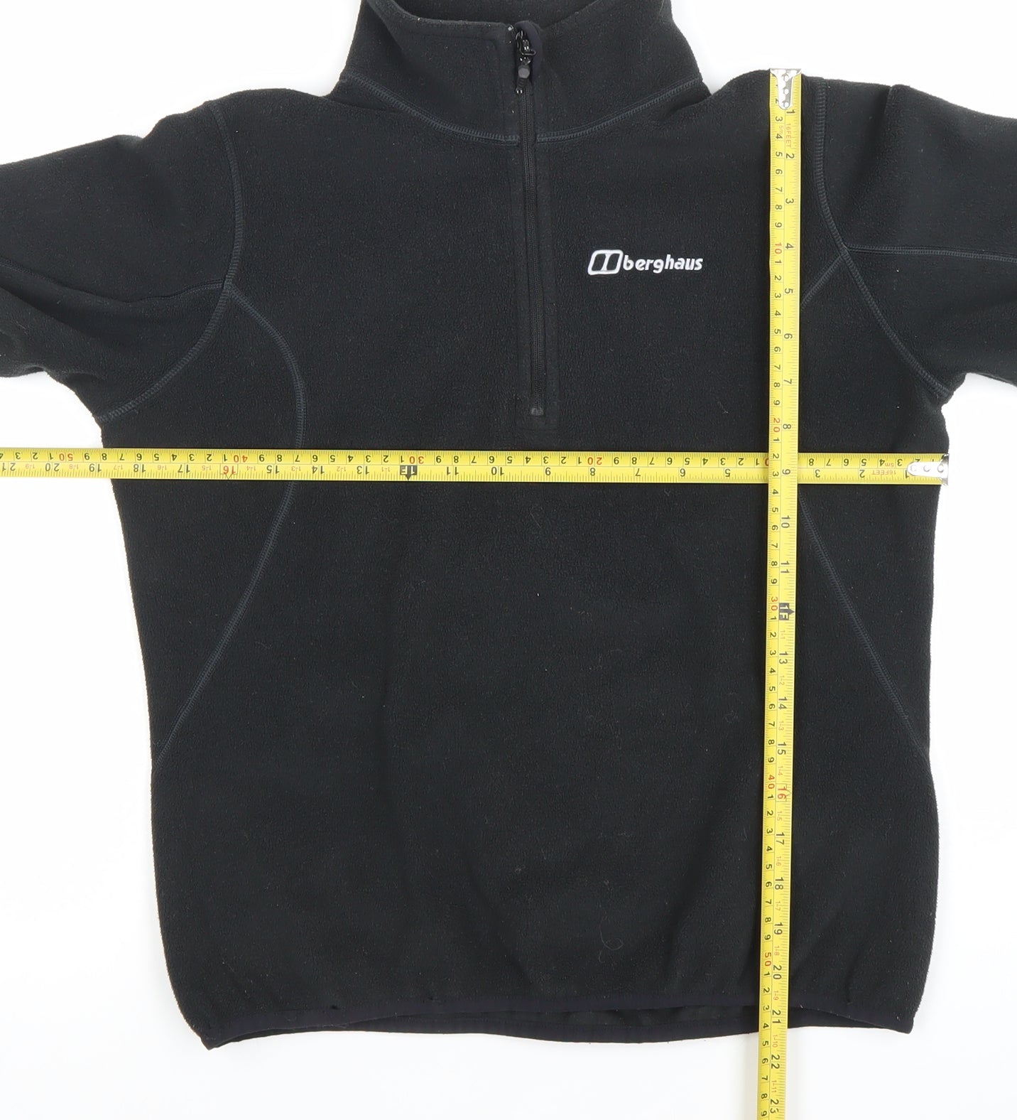 Berghaus Womens Black Fleece Pullover Sweatshirt UK 10 Outdoor Hiking