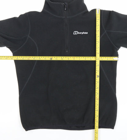 Berghaus Womens Black Fleece Pullover Sweatshirt UK 10 Outdoor Hiking