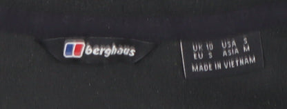 Berghaus Womens Black Fleece Pullover Sweatshirt UK 10 Outdoor Hiking