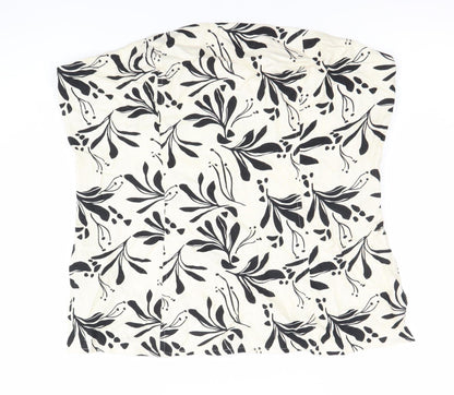 Marks and Spencer Womens Black White Floral Sleeveless Blouse Size 18