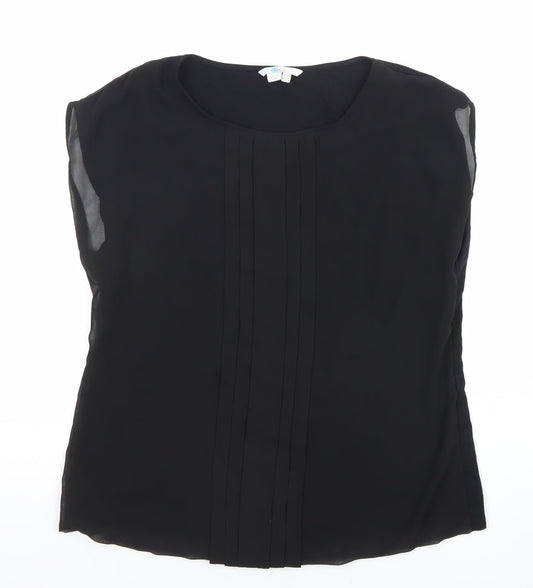Boden Womens Black Size 14 Sleeveless Tunic Blouse
