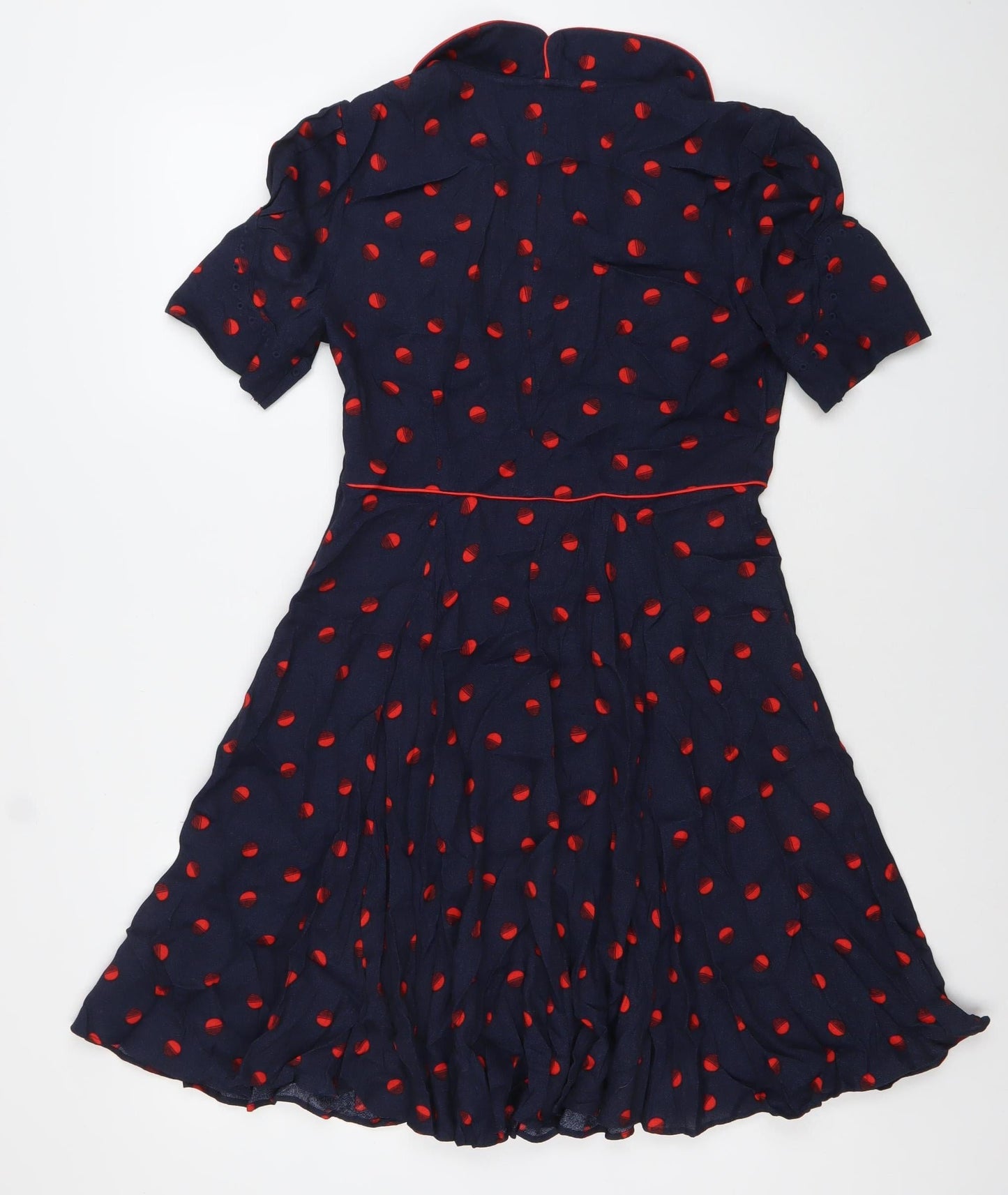 Jack Wills Women’s Blue Polka Dot Fit & Flare Dress UK 10