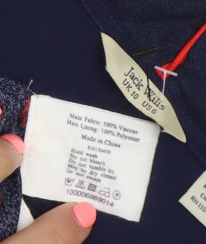 Jack Wills Women’s Blue Polka Dot Fit & Flare Dress UK 10