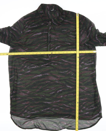 Next Womens Camouflage Print Sheer Tunic Blouse Size 18
