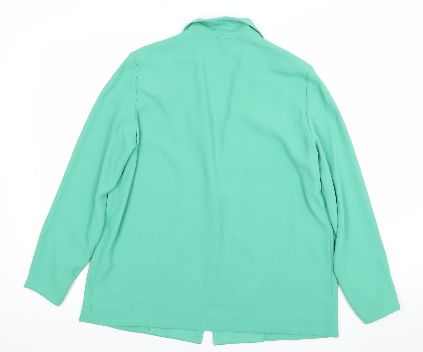 Topshop Women’s Green Size 12 Shawl Collar Blazer Jacket