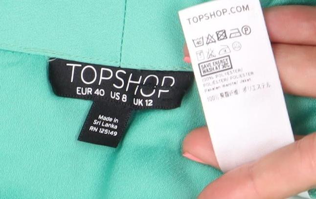 Topshop Women’s Green Size 12 Shawl Collar Blazer Jacket