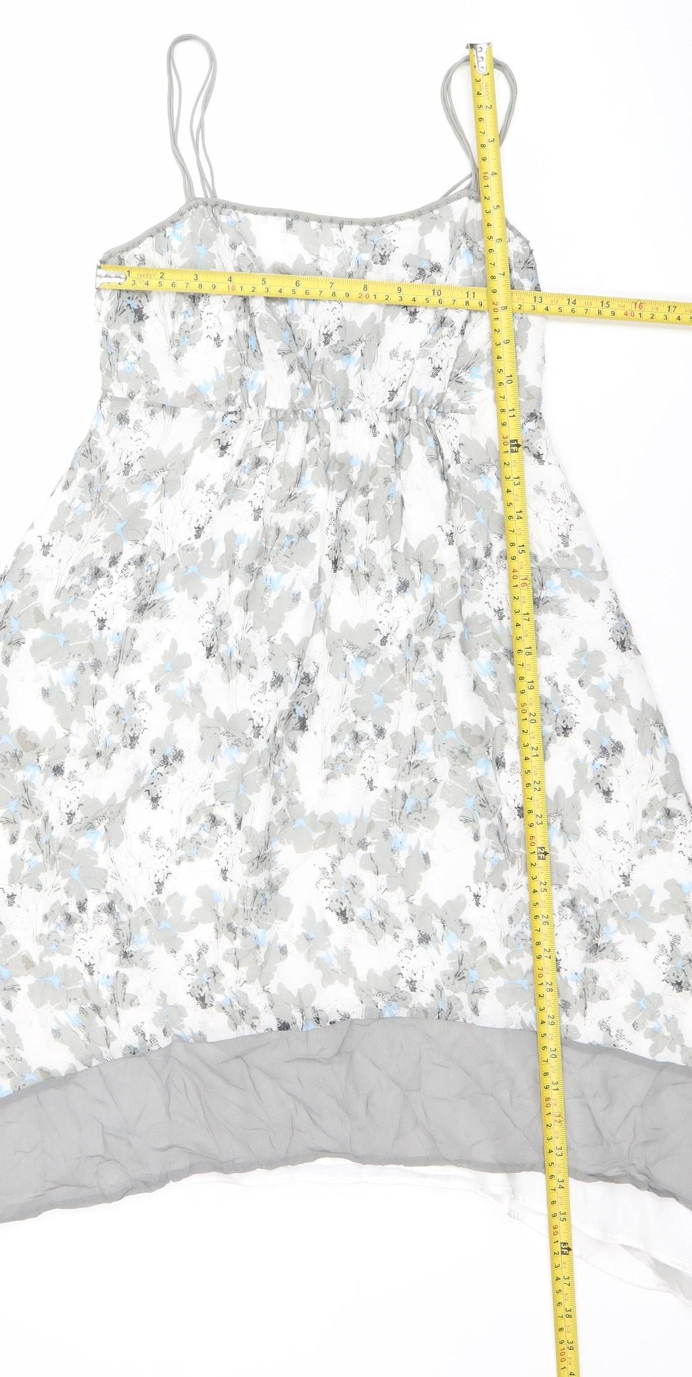 Love Me Tender Women’s Grey Floral Slip Midi Dress Size 10