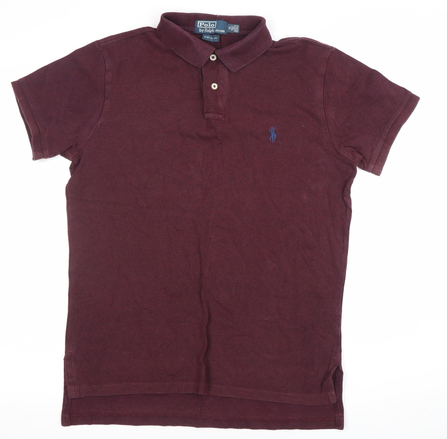 Ralph Lauren Men’s Red Polo Shirt M Custom Fit Short Sleeve Cotton