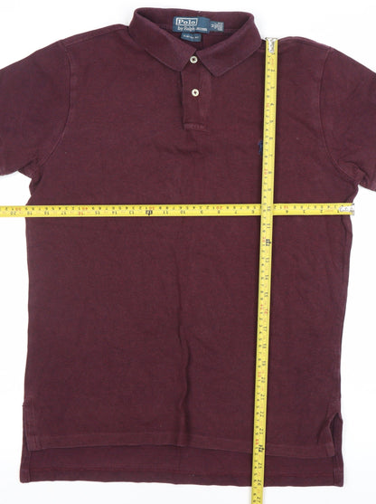 Ralph Lauren Men’s Red Polo Shirt M Custom Fit Short Sleeve Cotton