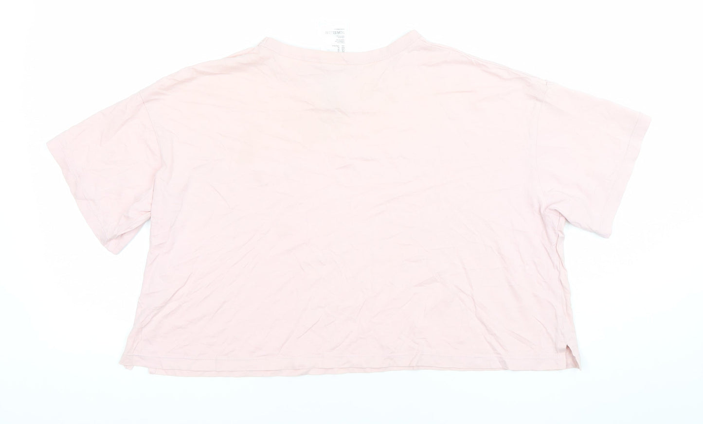 H&M Women Barbie Pink Cotton Cropped T-Shirt Size 12