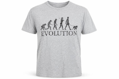 Imperial Men's Grey Evolution Funny Graphic T-Shirt Size L