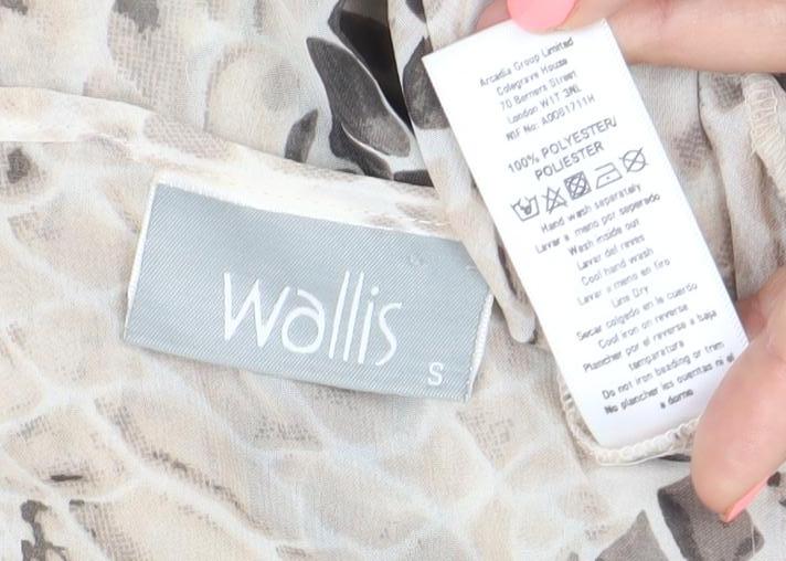Wallis Womens Multicoloured Snake Print Tunic Blouse S 3/4 Sleeve