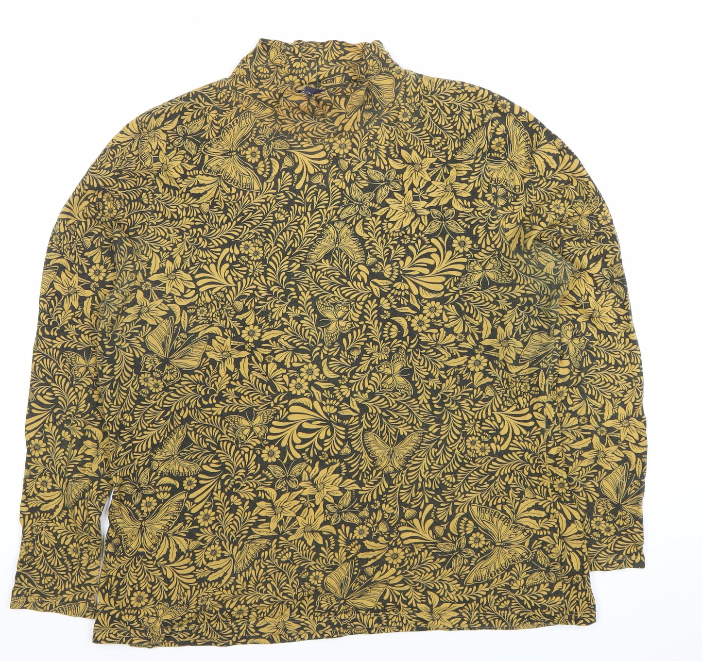 Marks and Spencer Womens Multicoloured Size 18 Floral Butterfly Tunic Blouse Long Sleeve