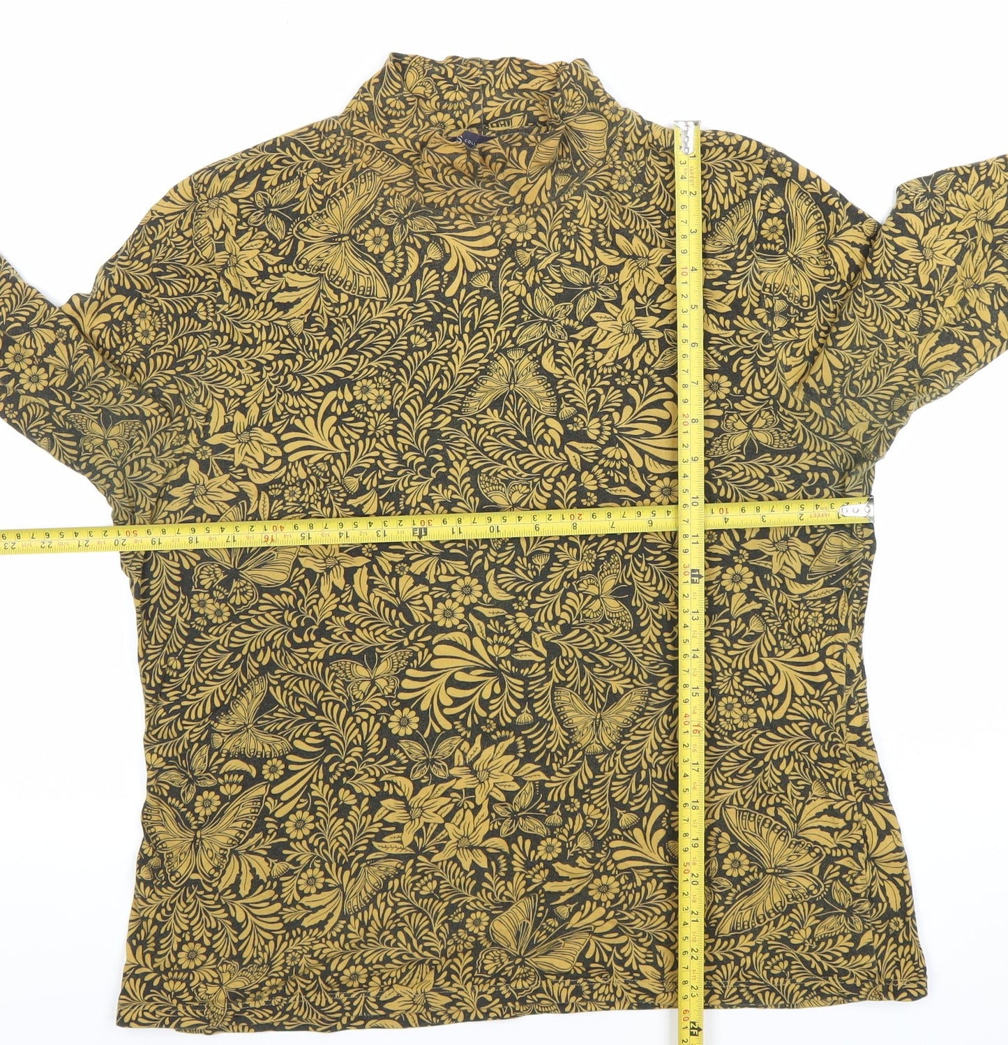 Marks and Spencer Womens Multicoloured Size 18 Floral Butterfly Tunic Blouse Long Sleeve