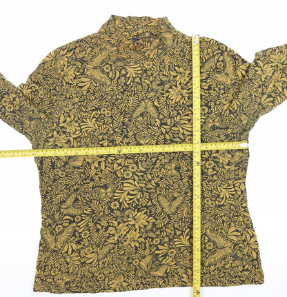 Marks and Spencer Womens Multicoloured Size 18 Floral Butterfly Tunic Blouse Long Sleeve