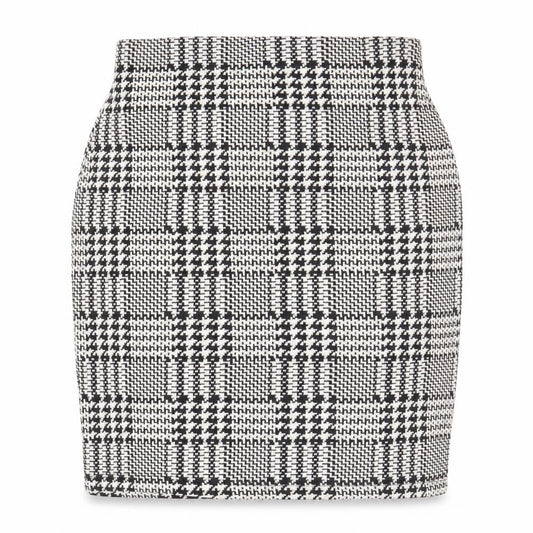 New Look Women’s Black White Check Pencil Skirt Size 10