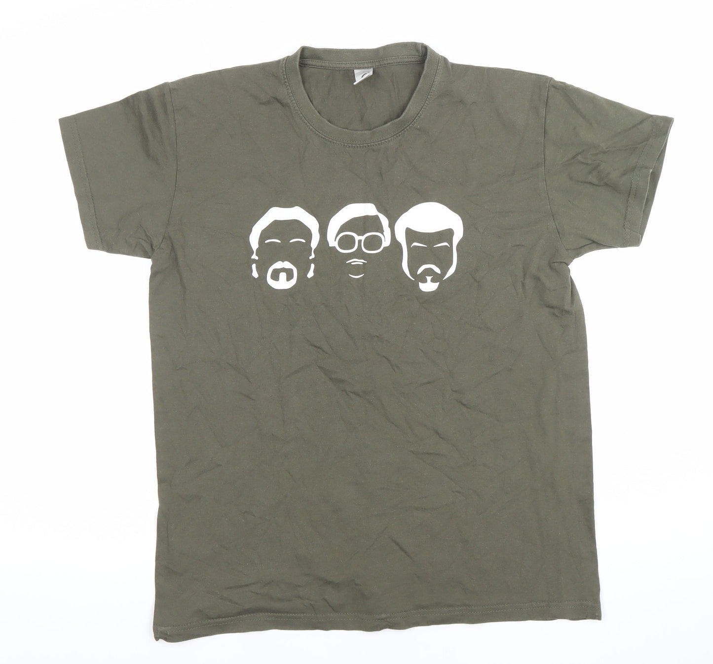 SOL'S Men Green Small Graphic Print Cotton Crew Neck T-Shirt