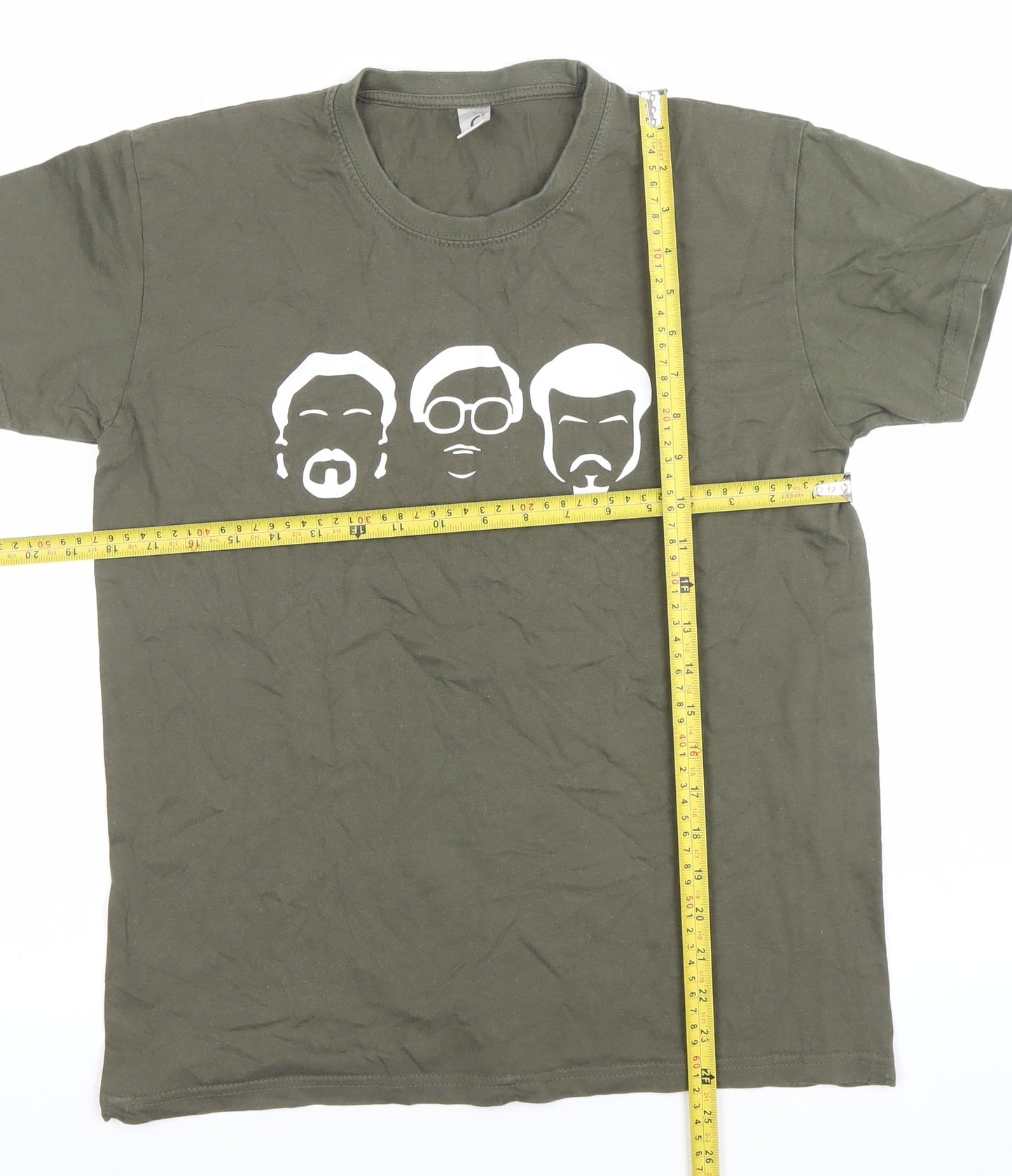 SOL'S Men Green Small Graphic Print Cotton Crew Neck T-Shirt