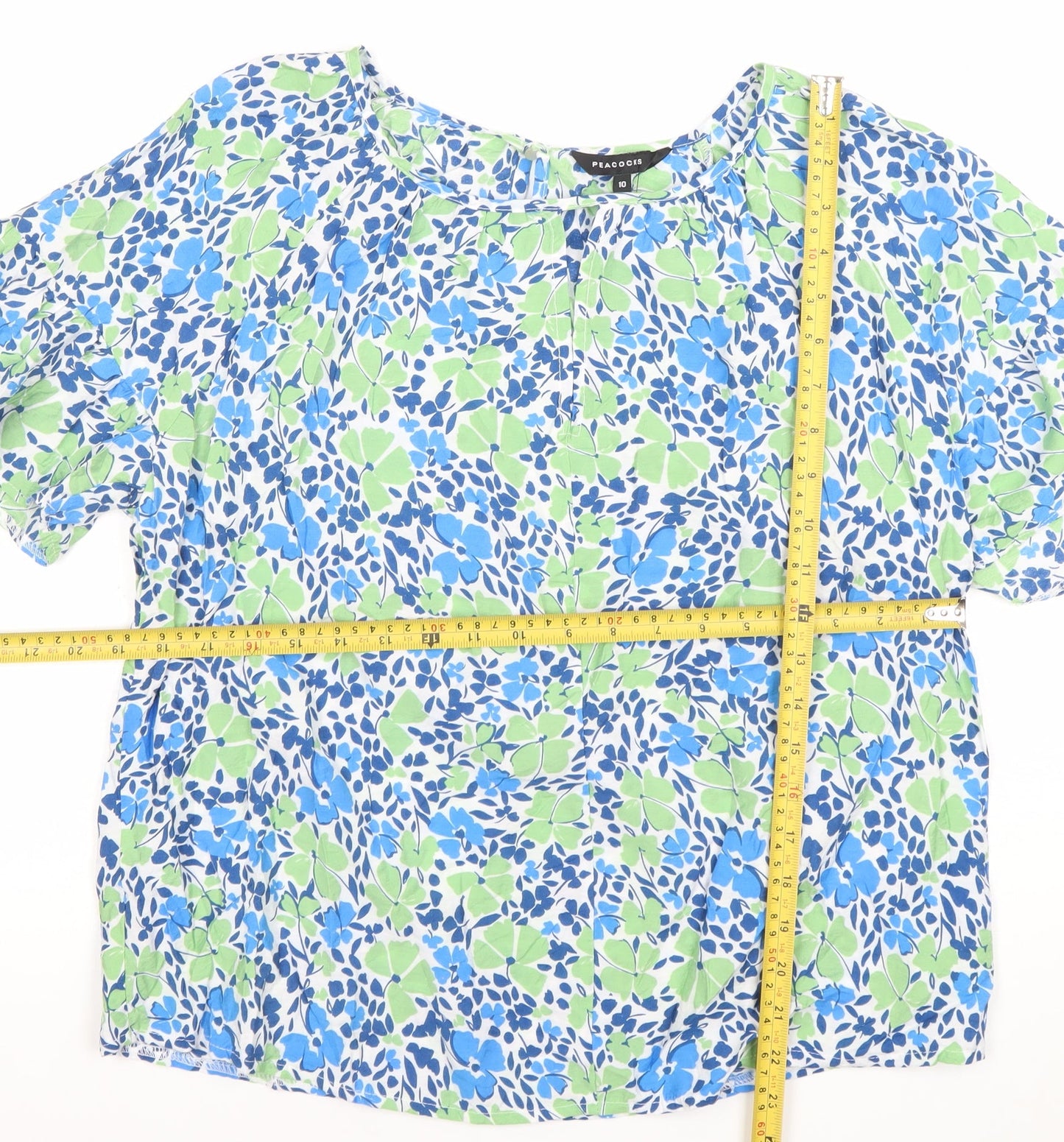 Peacocks Women’s Multicoloured Floral Blouse Size 10 Viscose Top