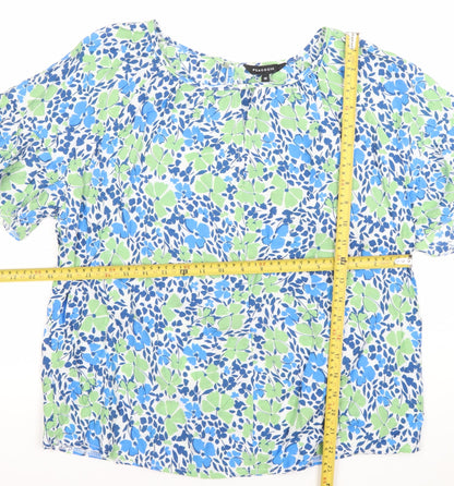 Peacocks Women’s Multicoloured Floral Blouse Size 10 Viscose Top