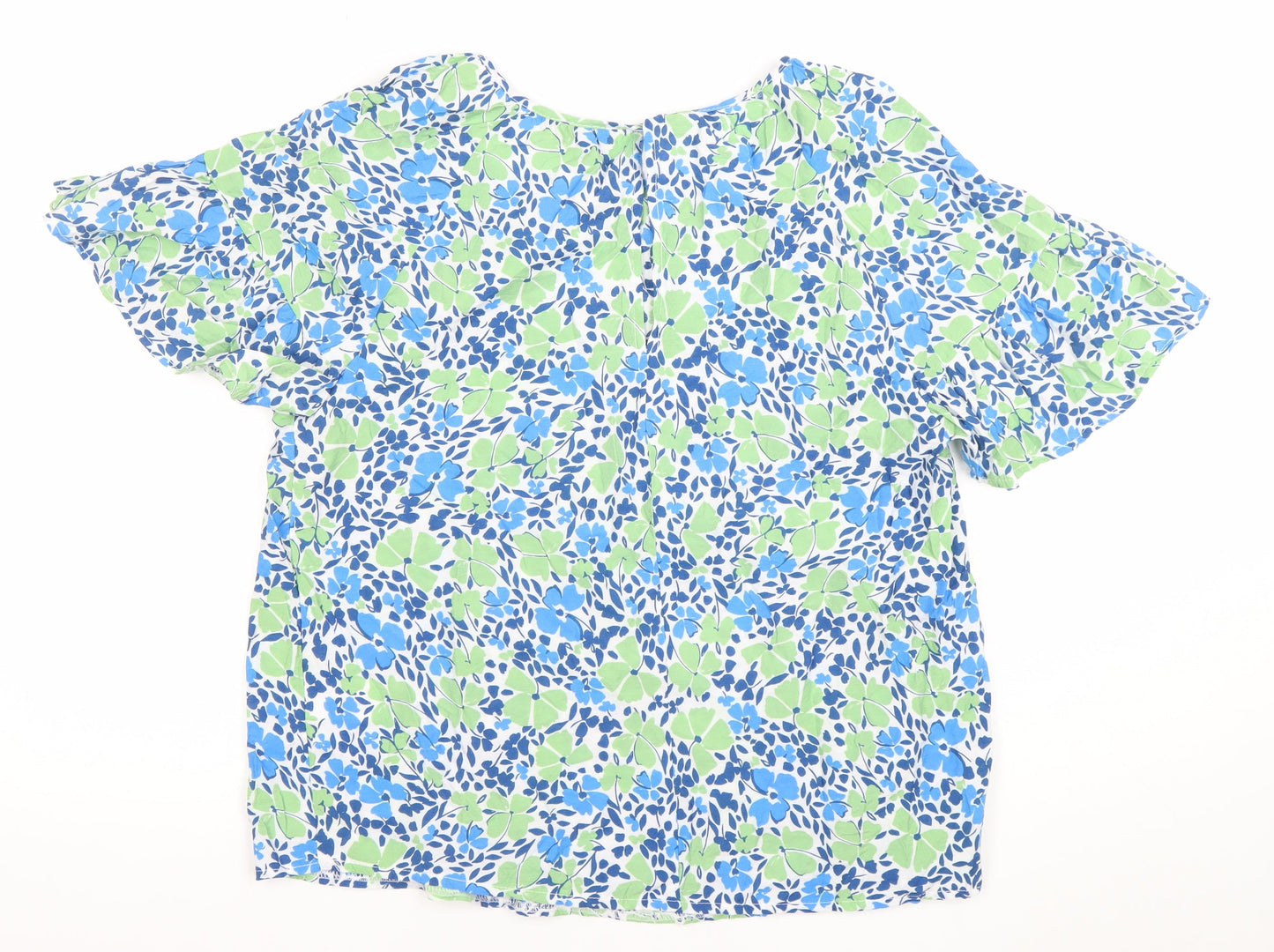 Peacocks Women’s Multicoloured Floral Blouse Size 10 Viscose Top
