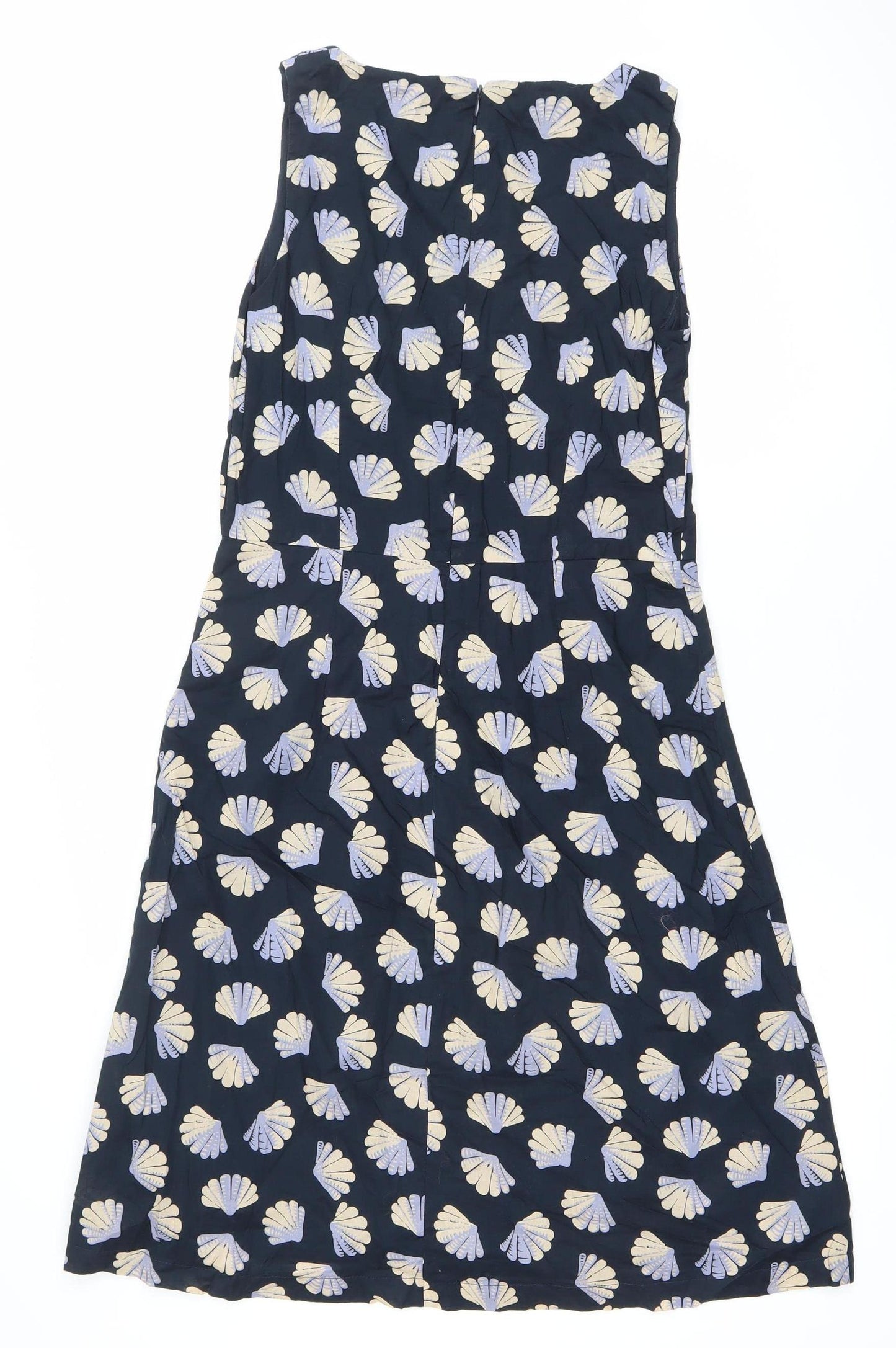 Great Plains Women Blue Knee Length Sleeveless A-Line Dress M