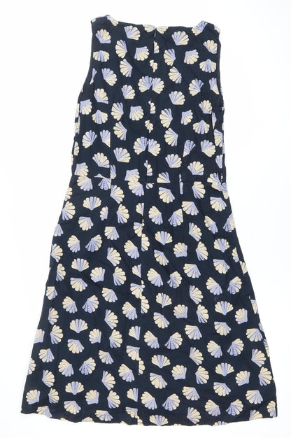 Great Plains Women Blue Knee Length Sleeveless A-Line Dress M