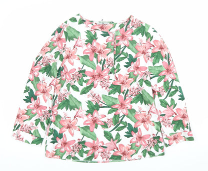 TU Women’s Multicoloured Floral Blouse Size 10 Long Sleeve Tunic