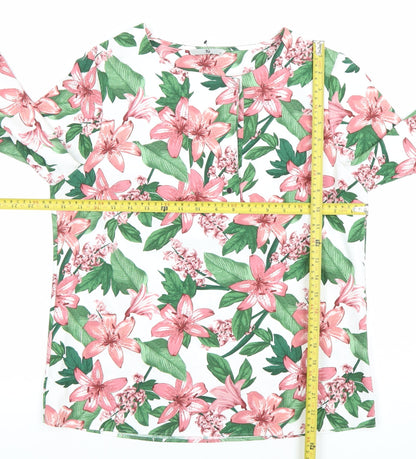 TU Women’s Multicoloured Floral Blouse Size 10 Long Sleeve Tunic