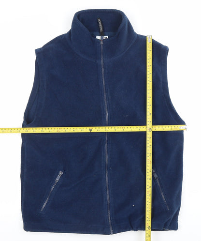 Fruit of the Loom Men's Blue Fleece Waistcoat Bodywarmer S